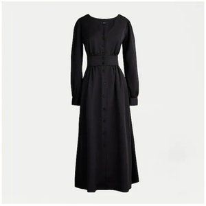 J Crew Button-front A-line Midi Dress